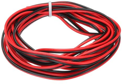 QUARKZMAN 22 Gauge 2 Conductor Parallel PVC Wire, 9.8 Ft Long 0.067 Dia Red Black 22 AWG Flexible Wire Extension Cord 300V for LED RGB Cable, Internal Wiring