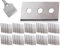 Lhbwhiz Confezione da 40 raschietti per piano cottura in ceramica a tre fori,lame di ricambio in metallo universali,raschietto per piano cottura in vetroceramica(argento,43 x 22 x 0,2 mm)