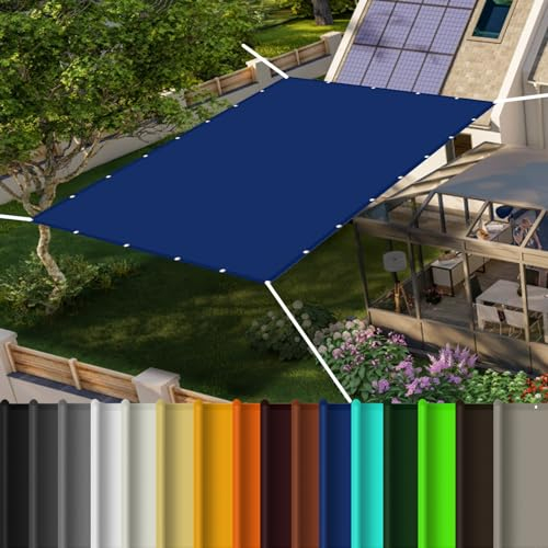 Sonnensegel 7x7m(22.97x22.97ft) Sunprotect Professional Sonnensegel Multi Farbe und Größe 98% UV-Schutz für Garten Terrasse und Camping, Dunkelblau