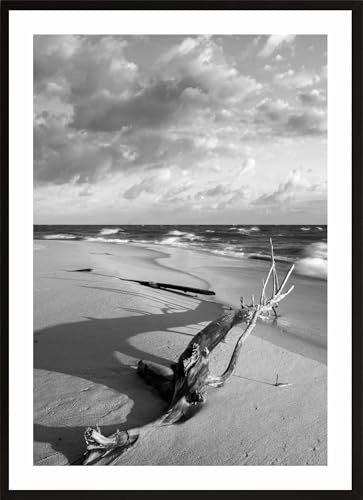 HUBDECO Bild Wanddekoration Poster - Hochwertiges Poster gedruckt auf 200g/m2 Posterpapier - Tolle Zimmerdekoration - Schlafzimmer Bilder - Ohne Ramen - 70x50cm - Strand Ostseeküste 1