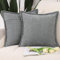 Madizz 2er Set Fransen Chenille Schlicht Zierkissenbezüge Modern Kissenbezug Kissenhülle Sofakissen Lendenkissen für Sofa Schlafzimmer Dunkelgrau 50x50 cm