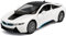TGRCM-CZ 1/32 BMW I8 Modellauto, Zink Legierung Pull Back Spielzeugauto mit Ton und Licht für Kinder Jungen Mädchen Geschenk (weiß)