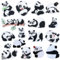 JMZLLRX 17 Stück Applikationen Patches zum Aufbügeln, Panda Patch Sticker für Kleidung Blumen Aufnäher Applikation Flicken zum Aufbügeln Kinder Patches für DIY T-Shirt Jeans