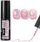 Pink Gel Liner Nail Polish - Magnetic Cat Eye Gel Nail Polish - Glitter French Manicure Gel Polish Nail Art - Gel Nail Varnish Pen Built-In Brush - Soak off UV for DIY Nail Paint