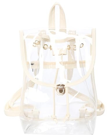 MEAKTSMI Transparenter Rucksack, durchsichtiger Rucksack, Stadiongenehmigung, Schulrucksack, All-Matching-Rucksack, PVC-Rucksack