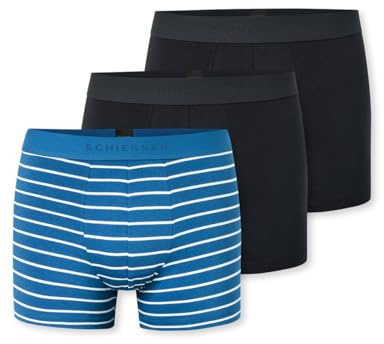 Schiesser Herren 3 PACK Boxershorts Bio Baumwolle Multipack - 95/5 Organic