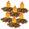DIYEAH 6Stücke Künstliches Modell Kleiner Feuer Dekoration für Puppenmöbel 1:6 Realistische Feuerstelle für Mikro Landschaft Partyzubehör Campingaccessoires