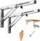 Soportes plegables resistentes de 16 pulgadas, paquete de 2 soportes plegables de acero inoxidable para encimeras de garaje, cobertizos del Reino Unido y conversiones de furgonetas (capacidad de 85 kg