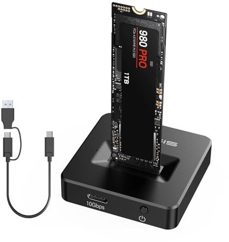 ACASIS Dock SSD M.2 and Nvme USB Enclosures, 10Gbps Adaptateur USB SSD M.2, Boitier Nvme Support 2230 2242 2260 2280 (clé M) NVMe et (clé B+M) basé sur Satellite (Black)