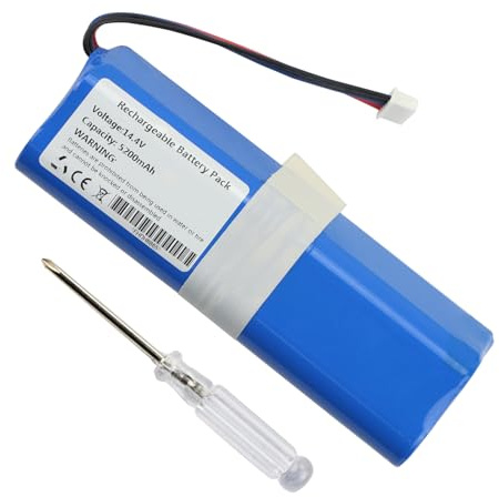 5200mAh S10-LI-144-5200 Staubsauger Akku für Ecovacs Deebot T5 T8 T8+ T8 Aivi T9 T9+ Ozmo 950 T9 T10 DX65 DX93 DX96 X1 Omni X1 Turbo X1 Plus DBX11-11/21 DLX11-21/61 for Yeedi Vac 2 Vac 2 Pro Vac Max