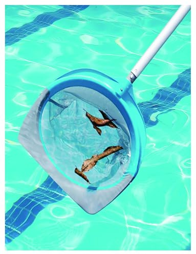 Generisch Laubkescher for Schwimmbäder – tiefer, ultrafeinmaschiger Netzbeutelkorb – Abschöpfen, Reinigen und Entfernen feinster Ablagerungen – Reinigt Poolfolien, Spas, Teiche(460cm/15ft)