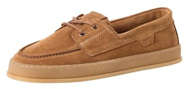 Tamaris Damen Moccassin flach Leder, braun, 38 EU