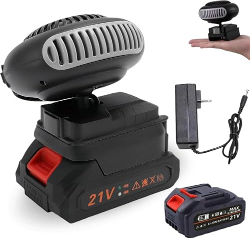 Rechargeable Portable Heater, Battery Operated Heater, with Anti Tilt Design, Rechargeable Heaters Cordless, Battery Powered Heaters for Shed, for Cars/Office/Indoor/Golf Cart (15-cell Battery)