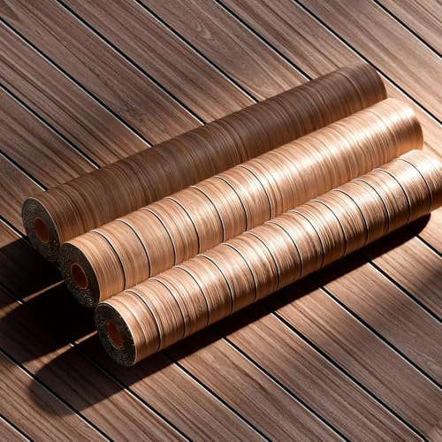 CHEE LYEE 3 Rolls Furniture Self-Adhesive Film, Waterproof Wallpaper 60 x 300cm, 2.8mm Thick Odorless Stickers for Bedroom Kitchen Decoration (B)