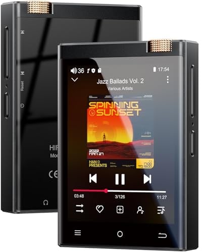 HiFi MP3 Player, Oilsky 80GB Spotify MP3 mit Bluetooth und WiFi, 2,8'' verlustfreier DSD High-Fidelity Digital tragbarer Audio Musik Player, Android 9.0 (Schwarz)