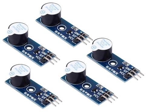 BATHVEVE Aktives Summermodul Kontinuierlicher Alarmton Kunststoffgehäuse Dc 3,3-5v 5 Stück mit Niedrigpegel Trigger für Alarmsignal und Sicherheitsanlagen