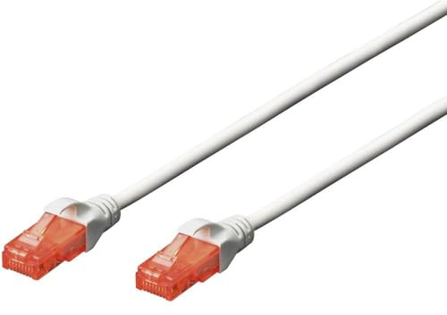 Digitus LAN cable Cat 6 – 0.25 m – U/UTP unshielded – 1 Gbit/s – 250 MHz – PoE++ – AWG 27/7 – LSZH – RJ45 network cable – patch cable – compatible with Cat6A and Cat5e – White