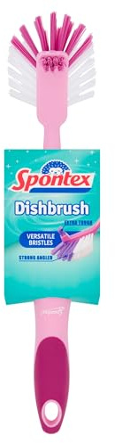 Spontex Dish Brush for Washing Up, Pink Style, Pack of 9