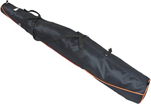 Aves-24 SKITASCHE Skisack 150 160 170 180 und 190 cm für Ski mit Stöcke mit/ohne Skischuhtasche reißfeste Skibag (170cm, SCHWARZ ohne Schuhtasche)