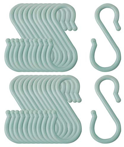 Sourcingmap - Ganchos de plástico en forma de S para cocina, baño, clóset, ollas, sartenes, utensilios, abrigos, toallas, colgar