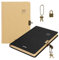 Notizbuch A5 Hardcover Tagebuch Kraftpapier Notebook 384 Seiten Blanko Schreibheft Schüler Studenten Notizheft Reisetagebuch Künstler Sketchbook Büro Business Geschäftsbuch mit Schloss und Schlüssel