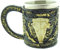 Chope bison tête taureau crâne horreur 3D bière acier inox résine halloween viking médiéval bar boisson