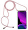 2ndSpring Funda con Cuerda Compatible con Huawei P20 Pro,Colgante Collar Correa de Cuello Cadena Cordón,Rose Gold
