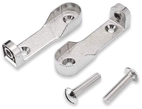 2 Schrankrohrlager für Schrankrohr 15 mm - Kleiderstangen Halterung, Zinkdruckguss vernickelt (Variante 1)