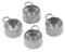 Fassung für 5mm Strasssteine aus 304 Edelstahl in Platinfarben im 4er Set von Vintageparts zum Schmuck selber Machen