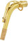 Alnicov Messing Alto Saxophon Sax Bend Hals mit Reinigungsstoff Saxophon Zubehör