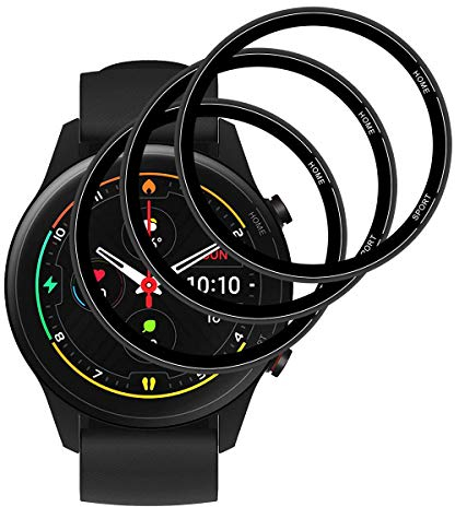 GEEMEE Protector de Pantalla para Xiaomi Mi Watch,[3 Pack] Humedecido Instalacion Ultra Claro Protector TPU Película Cobertura Completa