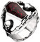 PAURO Herren Ring Edelstahl Zirkonia Gotisch Schädel Sarg Cocktail Party Biker Silber Größe 70