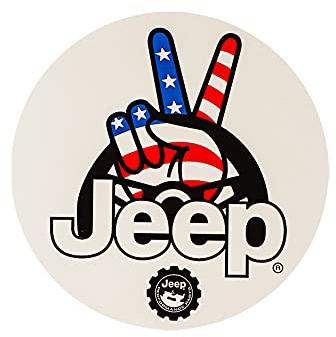 Jeep Vinyl-Aufkleber mit Wellen-Logo, 10,2 cm Kreis