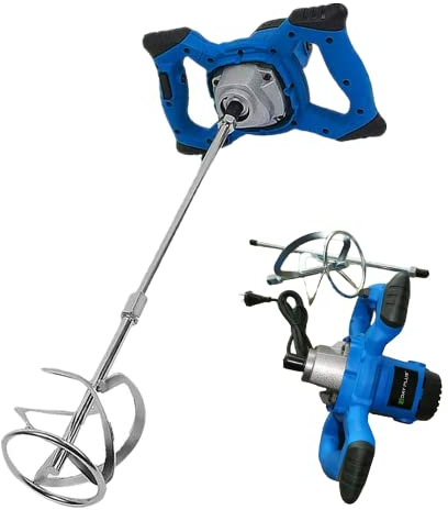 2600W Rührwerk Farb-Mörtelrührer Betonrührer,6 Variable Geschwindigkeiten, M14 Spiralstange Rührer für Mörtel Ø 120 mm, Ergonomische Handgriffe, für Futter, Gips, Farbe Zementmischmaschine