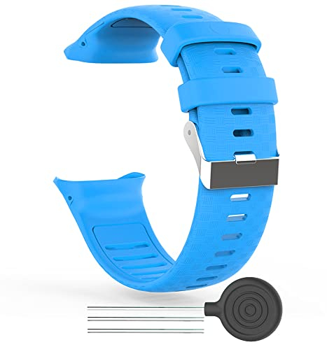 WIIKAI Armband Ersatzarmbänder kompatibel für Polar Vantage V Silikon Ersatz Uhrenarmbänder.(Blau)