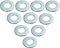 AERZETIX - C49130 - Juego de 10 Arandelas planas anchas - M4 Ø8mm H 0.9mm - en acero galvanizado - DIN 125