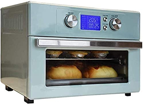 Mini forno elettrico da 25 lt, friggitrice ad aria/grill/forno/frutta secca multifunzionale da 1800 W, forno tutto in uno in acciaio inox con controllo della temperatura regolabile e timer con funzi
