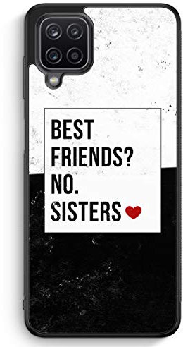 Best Friends? Sisters. - Silikon Hülle für Samsung Galaxy M33 5G - Motiv Design BFF Partner Cool Freundschaft Beste Freunde Schön Spruch Zitat Frauen Damen Mädchen - Cover Handyhülle Schutzhülle Case