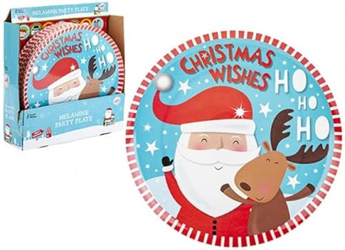 PMS 505086 Melamine Plate | Christmas Design | 1 Pack-27.9 Accessory, Mix Color