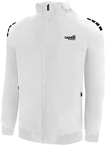Capelli Sport Unisex Youth Lifestyle Classic Windbreaker-Pullover, weiß/schwarz, XL