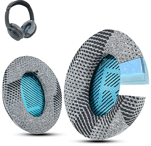 Krone Kalpasmos Instant-Chill Professional Bose Headphones Ear Pads, Fits Bose QuietComfort 35 ii /QC35 /QC25 /QC2 /QC15 /Ae2 /Ae2i /Ae2w /SoundTrue & SoundLink(Over-Ear), Cooling-Gel, by – Blue Scrim