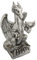 gartendekoparadies.de Drache auf Sockel, Steinfigur, H. 51 cm, 18 kg, Grau, frostsicher aus Steinguss für Außenbereich