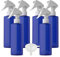 LusDoly 6 Piezas 500ml Azul Recargable Botellas Sprayer Fina Botella de Spray Vacías Plástico, para Artículos de Agua Cosmético Plantas Flores Peluqueria