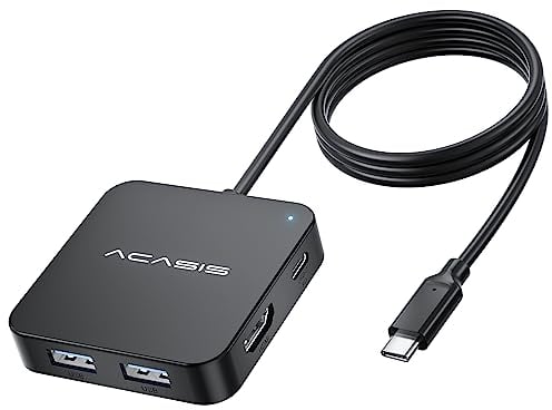 Hub USB C Long câble, Adaptateur multiport Type-C vers HDMI, 4K HDMI,PD 100 W, 2 USB A 3.0, 1 Port USB C 3.0.Station d'accueil pour MacBook Pro/air, Steam Deck, Dell/HP/Lenovo/Surface/Switch (4ft)