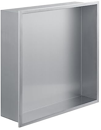 Nicchia da Doccia da Incasso 30x30x10 cm | Finitura Inox | Mensola da Parete per Bagno | Design Moderno e Resistente | EUROSANIT