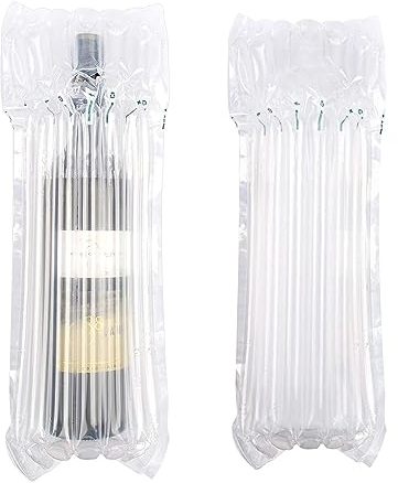 Yesallwas Wine Bottle Protector, 10 Pack Reusable Bubble Wrap Inflatable Air Column Cushion Bag Bubble Wrap Wine Bags Wine Bottle Packaging for Travel, Transport (Not Including Pump)