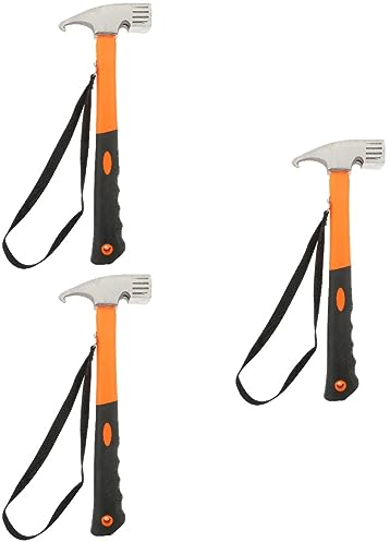 INOOMP 3 Stück Camp Tatical Rucksack Hardcore Hämmer Mini-Werkzeuge Bergsteigen Zeltentferner Rucksackreisen Hammer Bodenbelag Mallet Zelt Nagelextraktor Outdoor-Werkzeug Camping