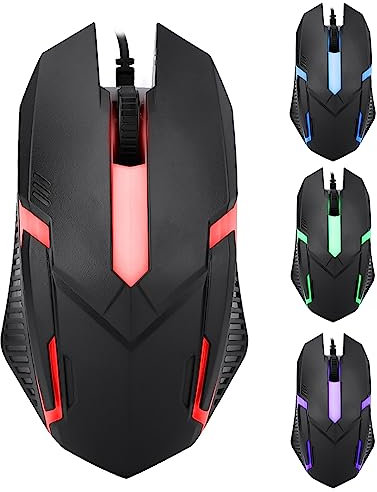 Topiky Souris de Jeu Filaire, Souris USB à Rétroéclairage Filaire 1600DPI Ordinateur Portable de Jeu Ergonomique Souris de Jeu Gamer Mouse Contrôler Facilement Votre Ordinateur