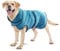 RongYiCare Hundebademantel, Schnell Trocknende Bademantel Hund, Prämie Saugfähiger Hundebademantel für Große Hunde, Verstellbarer Bademantel für Hunde mit Kragen und Taille (XL (1er Pack), Blau)