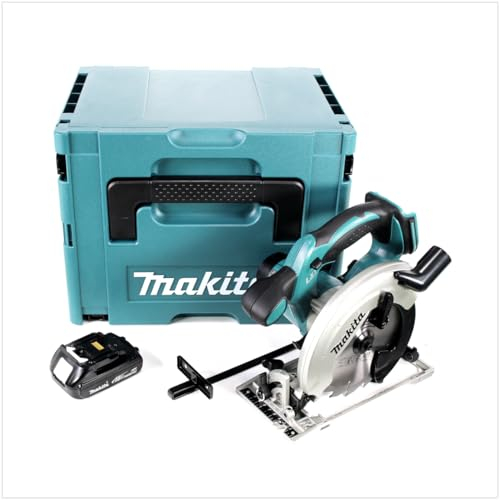 Makita DSS 611 Y1J - Sierra circular con batería (18 V, 165 mm, incluye batería de 1,5 Ah, sin cargador)
